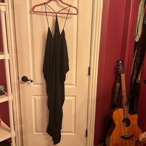 Free people beach dress black with whit grey speckle